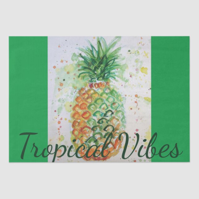 Papel De Seda Fruta de la piña Alimento de la fruta Vibes tropic (Anverso)