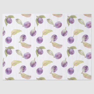 Papel De Seda Fruta de plumas acuáticas con hojas blancas