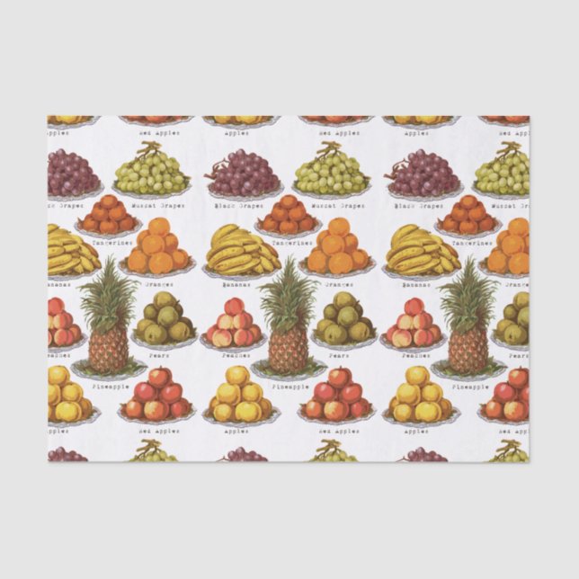 Papel De Seda Fruta del vintage (Anverso)