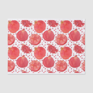 Papel De Seda Fruta roja granada