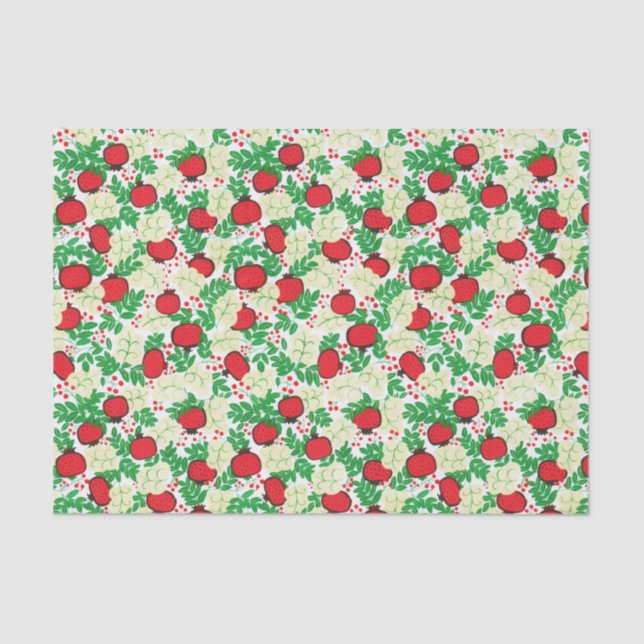 Papel De Seda Fruta tropical de verano deja natural (Anverso)