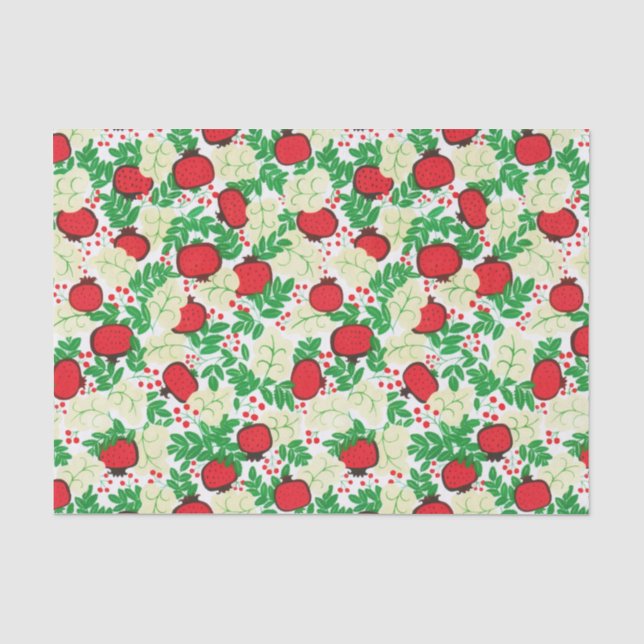 Papel De Seda Fruta tropical de verano deja natural (Anverso)
