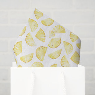 Papel De Seda Frutas Amarillas Piñas Cumpleaños