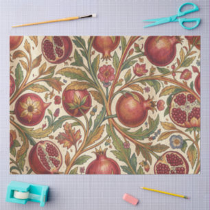 Papel De Seda Frutas granada de William Morris patrón floral