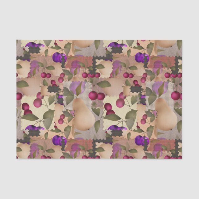 Papel De Seda Frutas, patchwork (Anverso)