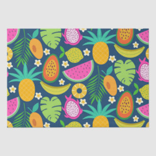 Papel De Seda Frutas tropicales de piña plátano sandía 