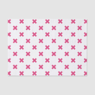 Papel De Seda Fuchsia cruza puntos en blanco