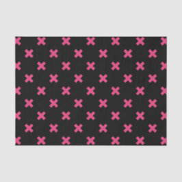 Papel De Seda Fuchsia cruza puntos en negro