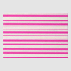 Papel De Seda Fuchsia y beige cinco rayas