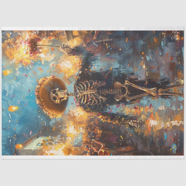 Papel De Seda Fuegos artificiales del Día de la Desnuda (Anverso)