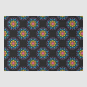 Papel De Seda Fuente arcoíris Floral Mandala Polka Dots