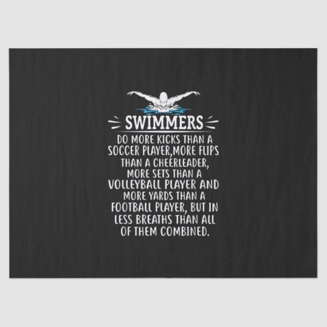 Papel De Seda Fuertes Regalos De Natación En Natación Para Mujer (Anverso)