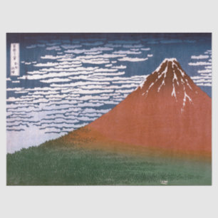 Papel De Seda Fuji rojo, Volcán Aka Fujiyama Katsushika Hokusai
