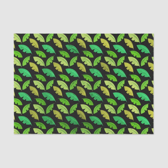 Papel De Seda Fun Banana Leaf Tropical Birday Party Pattern (Anverso)