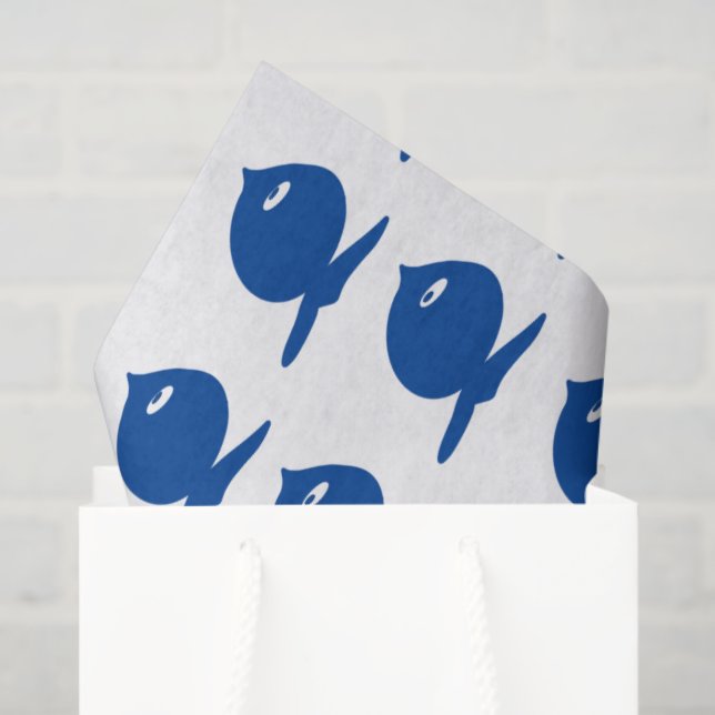 Papel De Seda Fun Blue Fish (Bolsa de regalo)