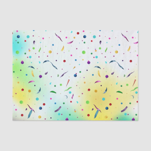 Papel De Seda Fun Colorful Confetti Cumpleaños (Anverso)