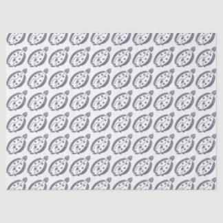 Papel De Seda Fun Flounder Fish en azul y blanco más profundo