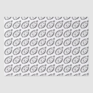 Papel De Seda Fun Flounder Fish en blanco y negro