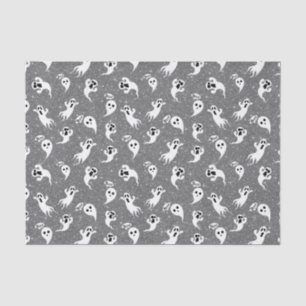 Papel De Seda Fun Halloween Gold Purpurinas Ghosts