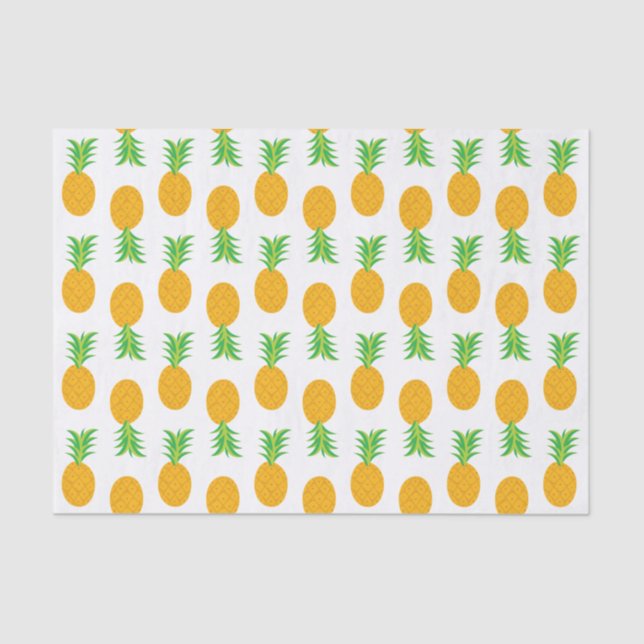 Papel De Seda Fun Pineapple Patrón tejido de envoltura (Anverso)
