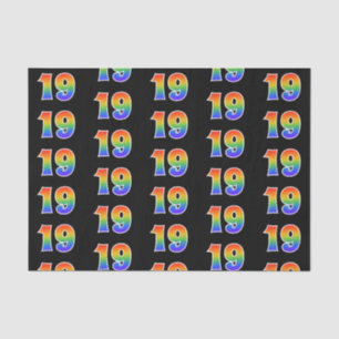 Papel De Seda Fun Rainbow Spectrum Pattern "19" Número de evento