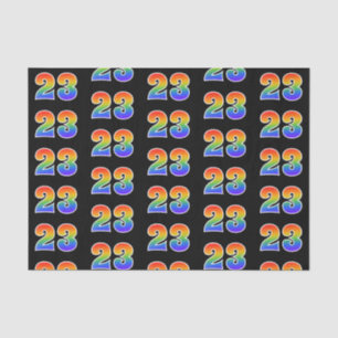 Papel De Seda Fun Rainbow Spectrum Pattern "23" Número de evento