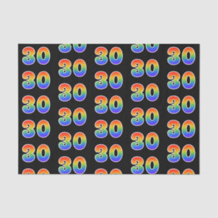 Papel De Seda Fun Rainbow Spectrum Pattern "30" Número de evento