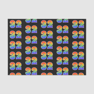 Papel De Seda Fun Rainbow Spectrum Pattern "32" Número de evento