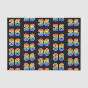 Papel De Seda Fun Rainbow Spectrum Pattern "36" Número de evento