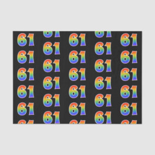 Papel De Seda Fun Rainbow Spectrum Pattern "61" Número de evento