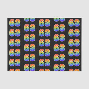 Papel De Seda Fun Rainbow Spectrum Pattern "63" Número de evento