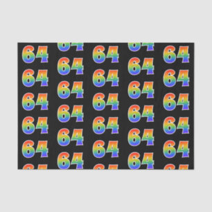 Papel De Seda Fun Rainbow Spectrum Pattern "64" Número de evento