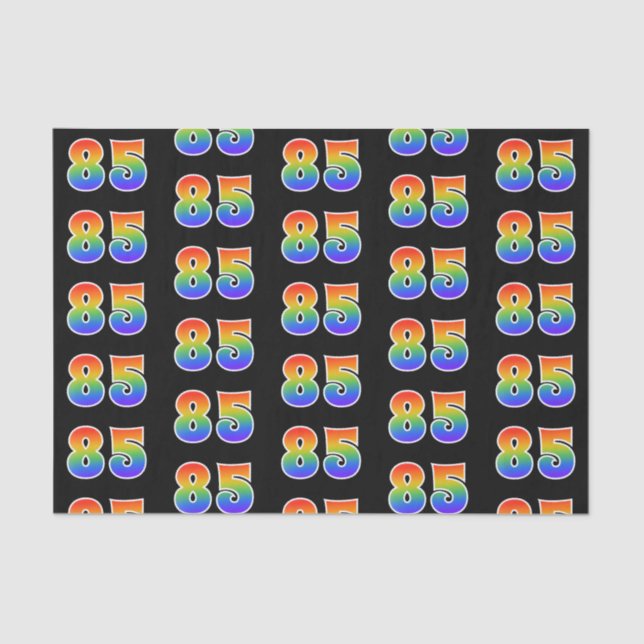 Papel De Seda Fun Rainbow Spectrum Pattern "85" Número de evento (Anverso)