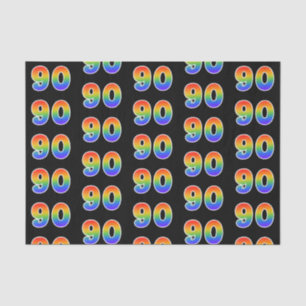 Papel De Seda Fun Rainbow Spectrum Pattern "90" Número de evento