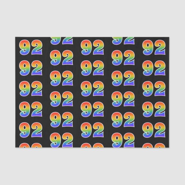 Papel De Seda Fun Rainbow Spectrum Pattern "92" Número de evento (Anverso)