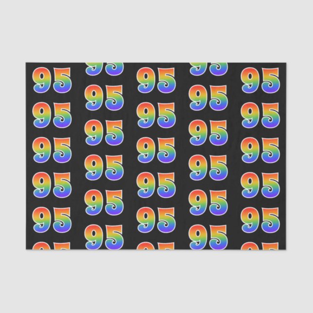 Papel De Seda Fun Rainbow Spectrum Pattern "95" Número de evento (Anverso)