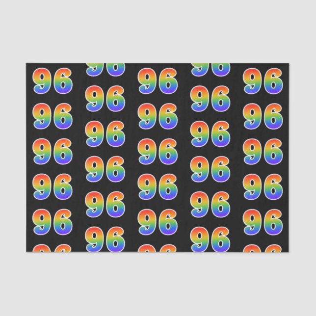 Papel De Seda Fun Rainbow Spectrum Pattern "96" Número de evento (Anverso)