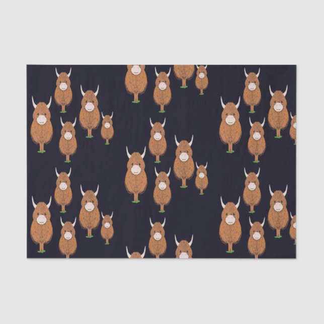 Papel De Seda Fun Scotland Highland Cow (Anverso)