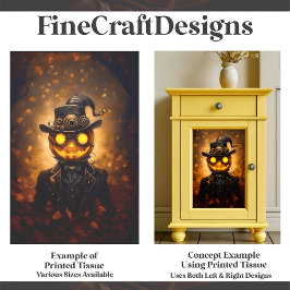 Papel De Seda Fun Steampunk Halloween Calabaza Hombre F1R Desnud