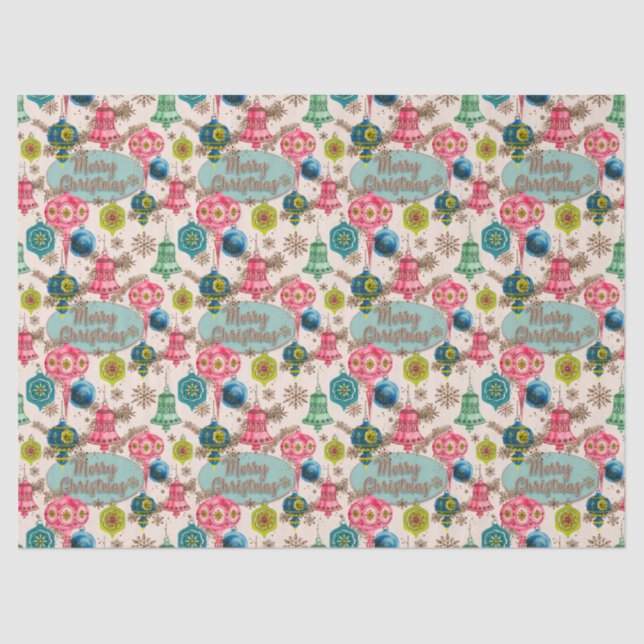 Papel De Seda Funky Bright Retro Navidades (Anverso)