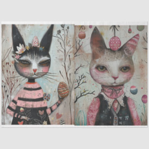 Papel De Seda Funky Wired Cats Decoupage