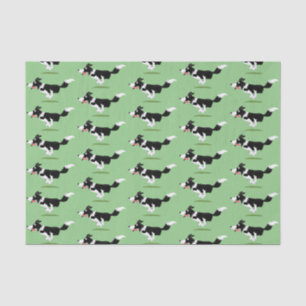 Papel De Seda Funny Border Collie perro corriendo personalizado