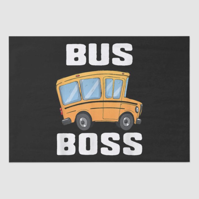 Papel De Seda Funny Bus Boss School Bus Driver (Anverso)