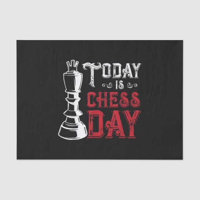 Papel De Seda Funny Chess King Castling Design (Anverso)