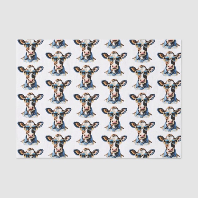 Papel De Seda Funny Cow Stylish Shades (Anverso)