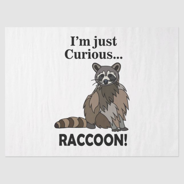Papel De Seda Funny Curious Raccoon (Anverso)