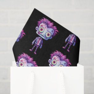 Papel De Seda Funny Frankenstein Monster Halloween Fun Pattern
