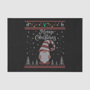 Papel De Seda Funny Gnome Merry Christmas