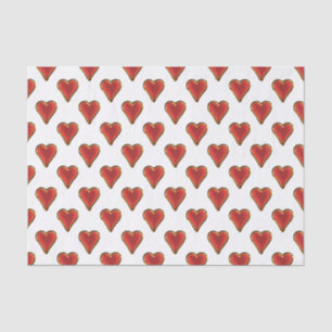 Papel De Seda Funny Heart Pattern oro rojo + tu fondo