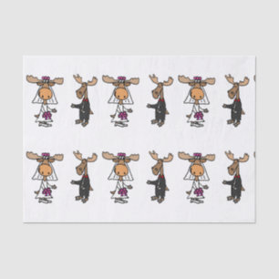 Papel De Seda Funny Moose Boda Tissue Paper
